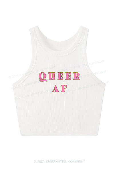 Queer AF Y2K Crop Tank Top Cherrykitten