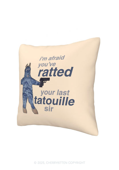 Ratted Last Tatouille Y2K Throw Pillow Cover Cherrykitten