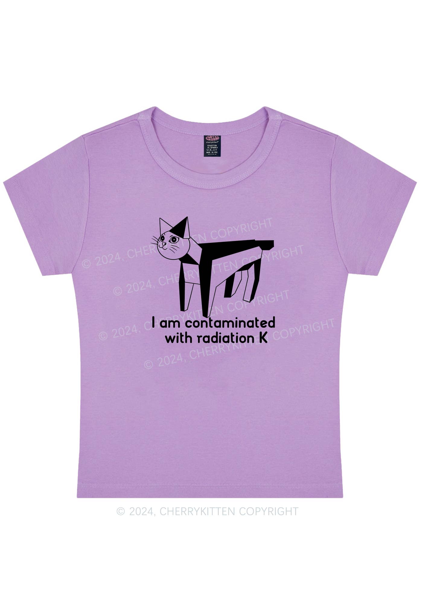 Curvy I Am Contaminated Y2K Baby Tee Cherrykitten