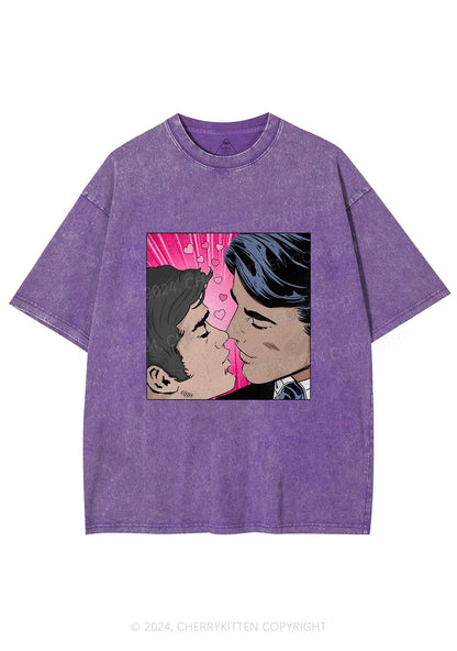 Boy Kiss Y2K Valentine's Day Washed Tee Cherrykitten