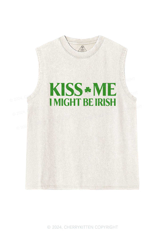 Kiss Me St Patricks Y2K Washed Tank Cherrykitten