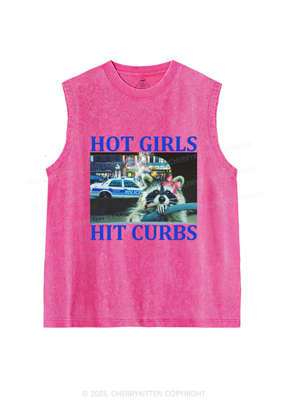 Hot Girls Hit Curbs Y2K Washed Tank Cherrykitten