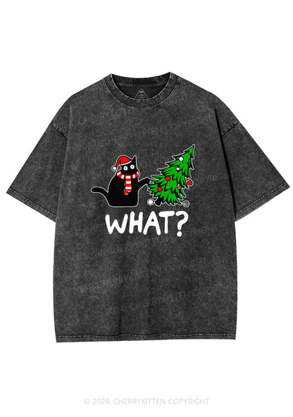 What Christmas Tree Y2K Washed Tee Cherrykitten