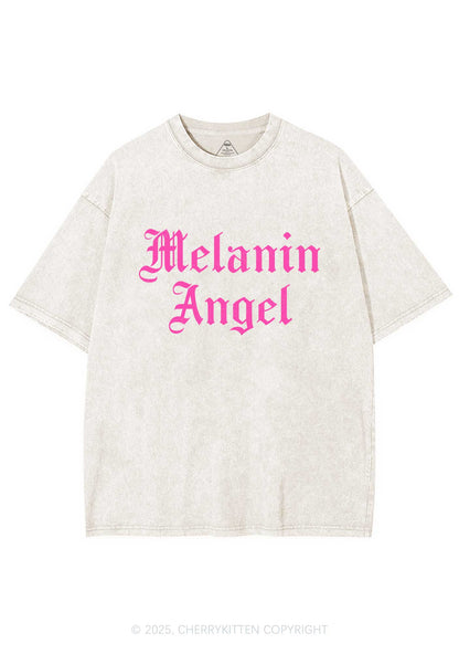 Melanin Angel Y2K Washed Tee Cherrykitten