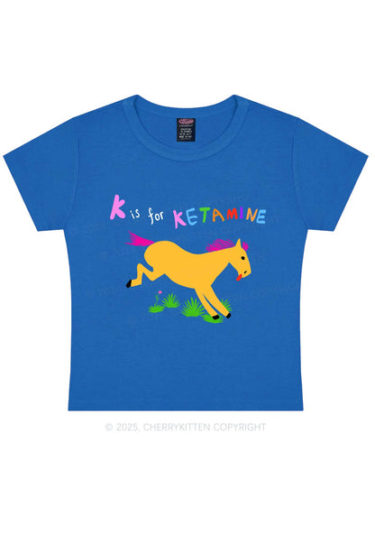 K Is For Pony Y2K Baby Tee Cherrykitten