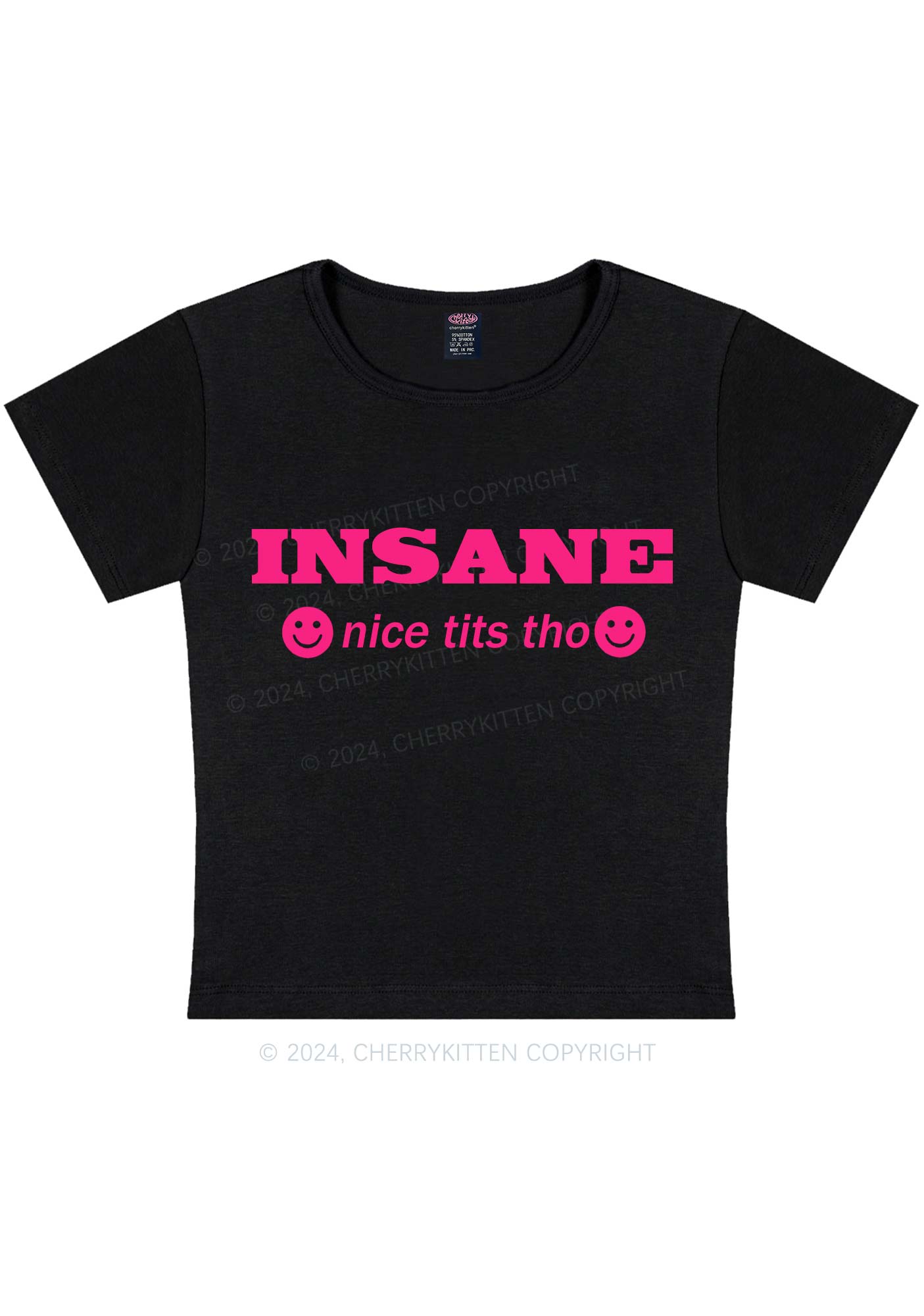 Big Insane Y2K Baby Tee Cherrykitten