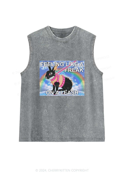 Freak On A Leash Y2K Washed Tank Cherrykitten