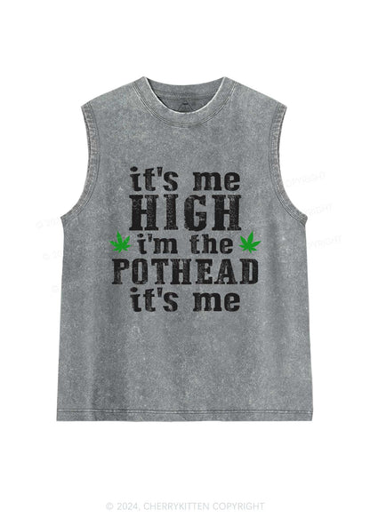 High Pothead Y2K Washed Tank Cherrykitten