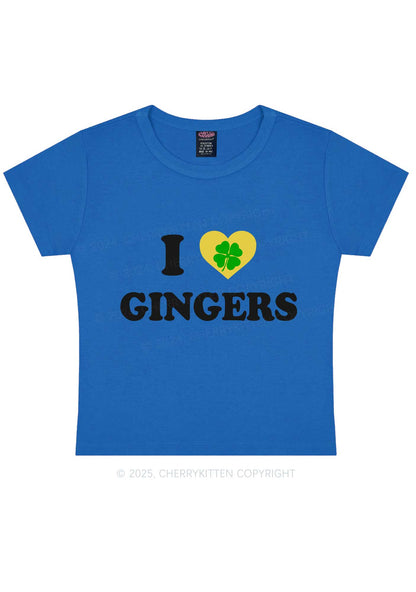 I Love Gingers St Patricks Y2K Baby Tee Cherrykitten