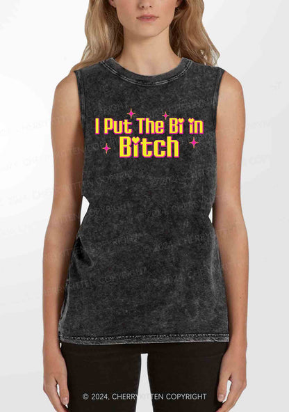 Put The Bi In Bxxch Y2K Washed Tank Cherrykitten