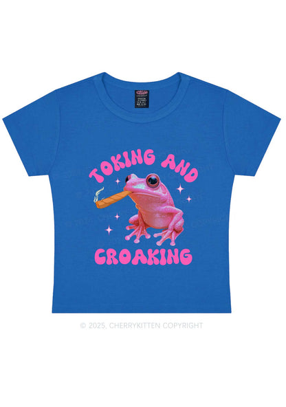 Toking And Croaking Y2K Baby Tee Cherrykitten