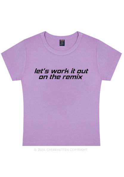 Let's Work It Out Y2K Baby Tee Cherrykitten