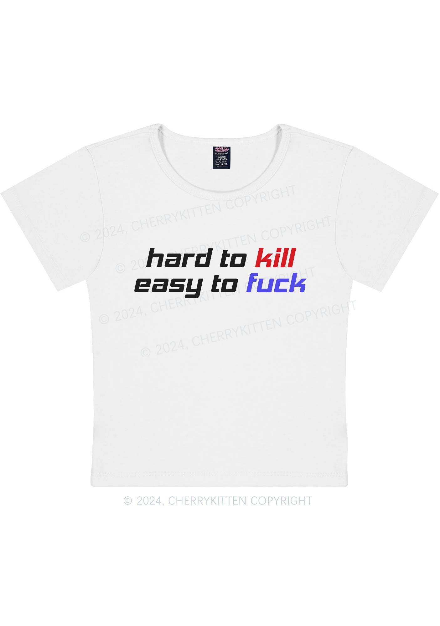 Hard To Kill Y2K Baby Tee Cherrykitten