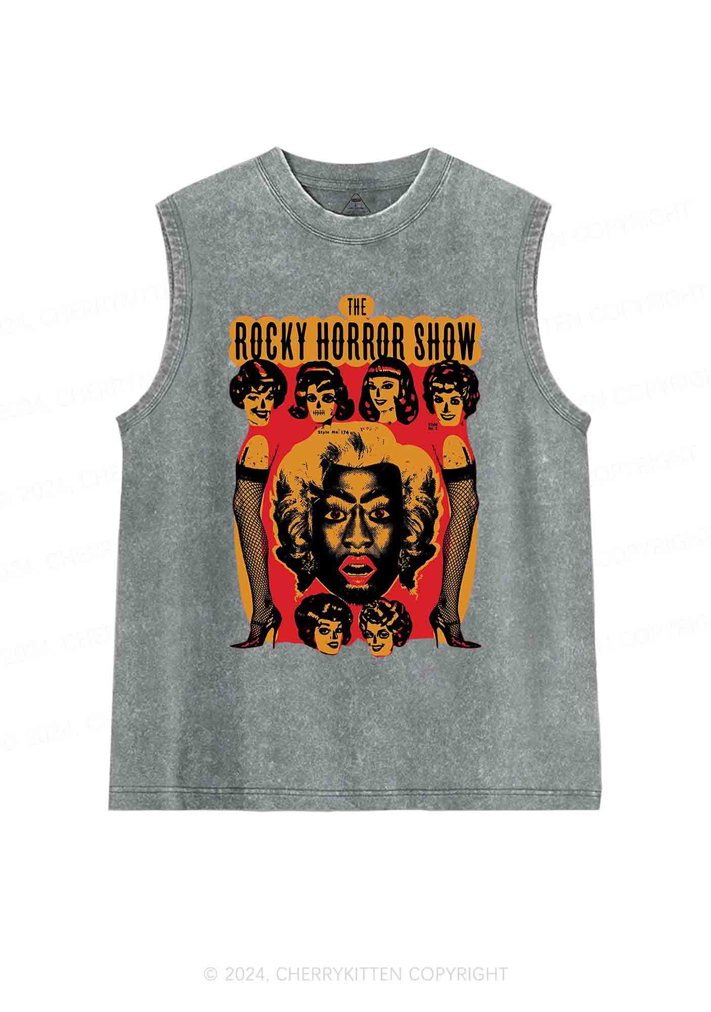 Halloween Rocky Horror Show Y2K Washed Tank Cherrykitten