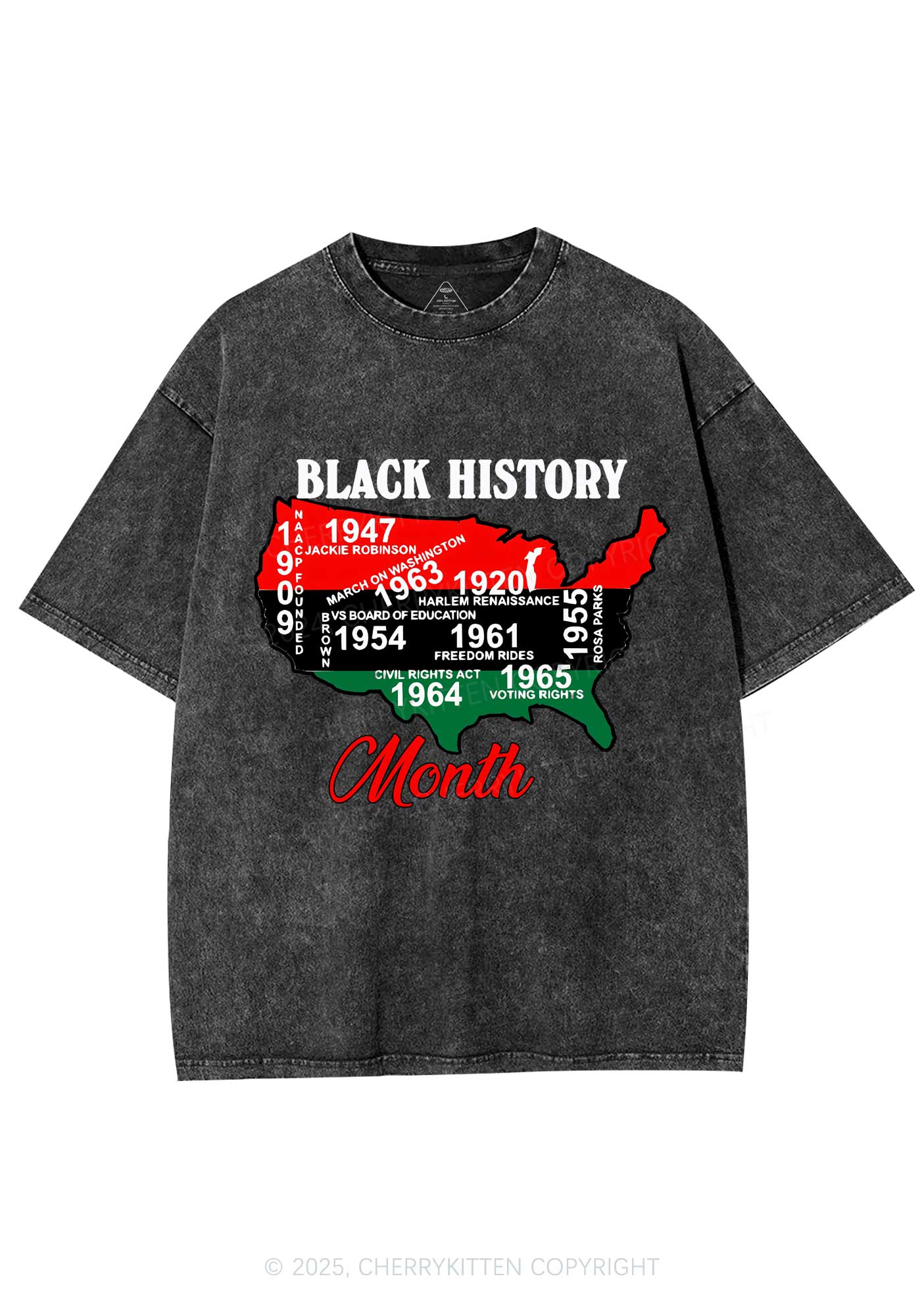 Black History Month Y2K Washed Tee Cherrykitten