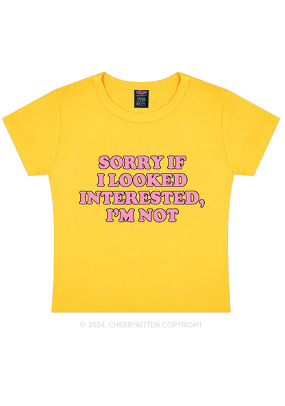 Sorry If I Looked Y2K Baby Tee Cherrykitten