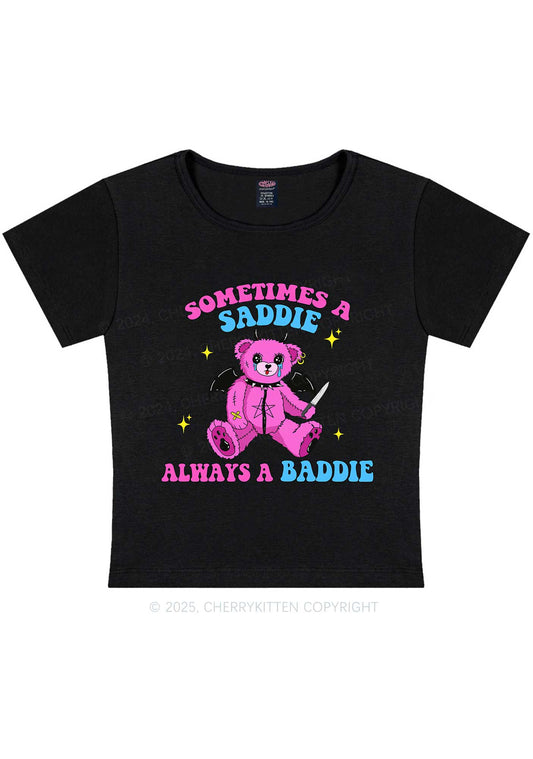 Always A Baddie Y2K Baby Tee Cherrykitten