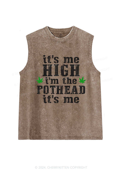 High Pothead Y2K Washed Tank Cherrykitten