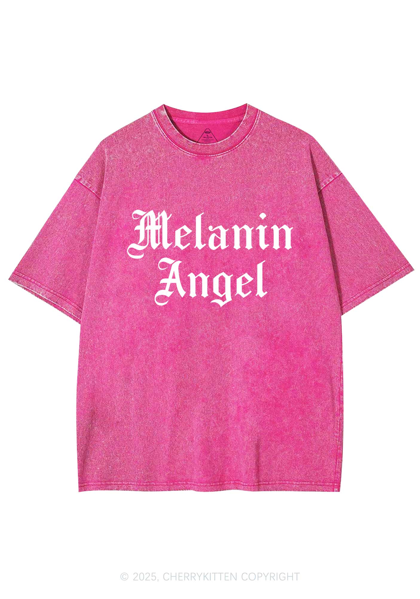 Melanin Angel Y2K Washed Tee Cherrykitten