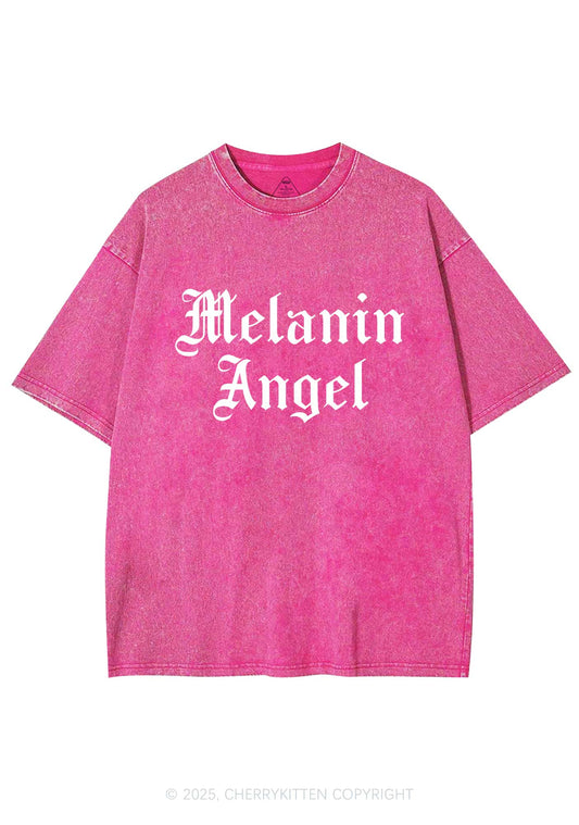 Melanin Angel Y2K Washed Tee Cherrykitten