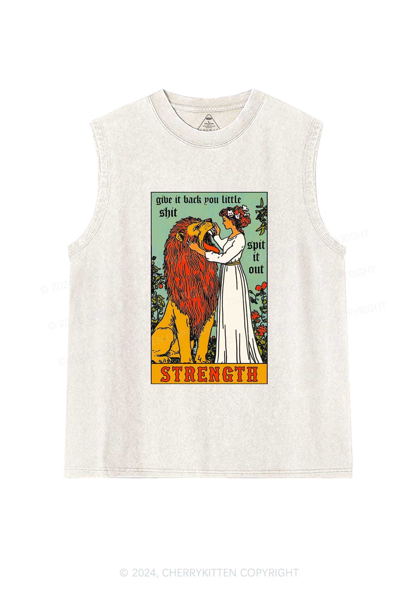 Spit It Out Strength Y2K Washed Tank Cherrykitten