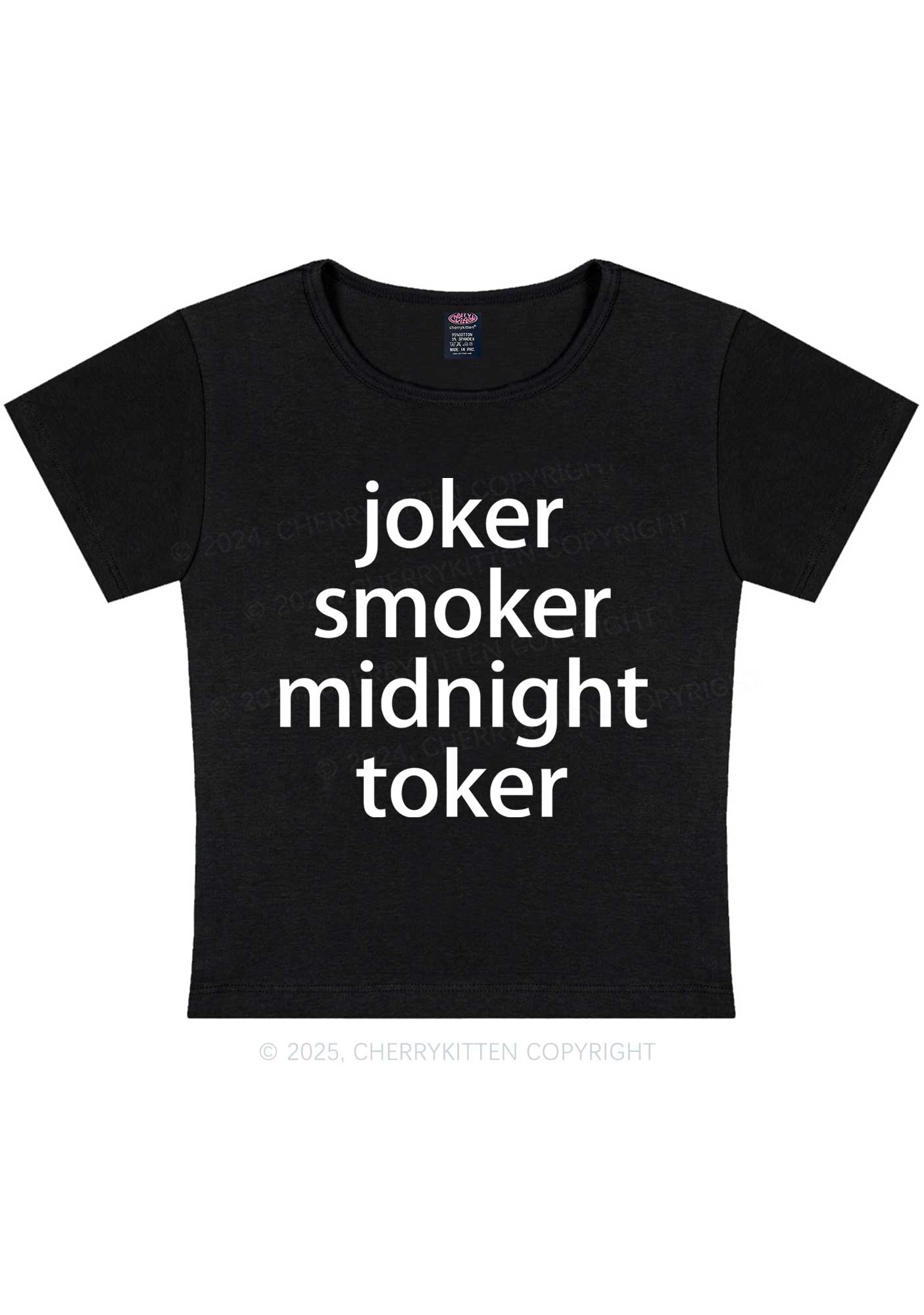 Joker Smoker Midnight Toker Y2K Baby Tee Cherrykitten