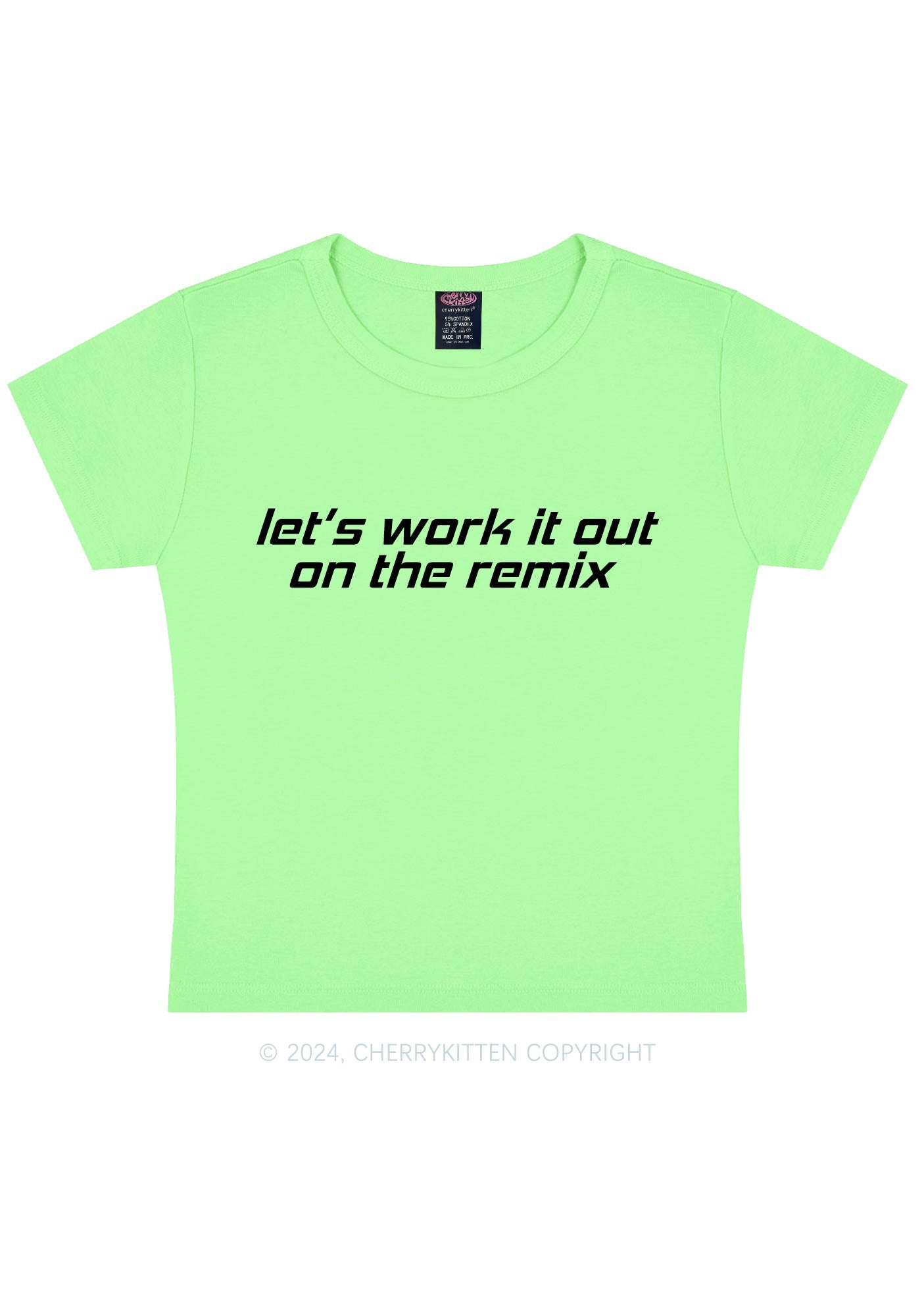 Let's Work It Out Y2K Baby Tee Cherrykitten