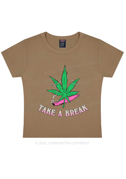 Take A Break Y2K Baby Tee Cherrykitten