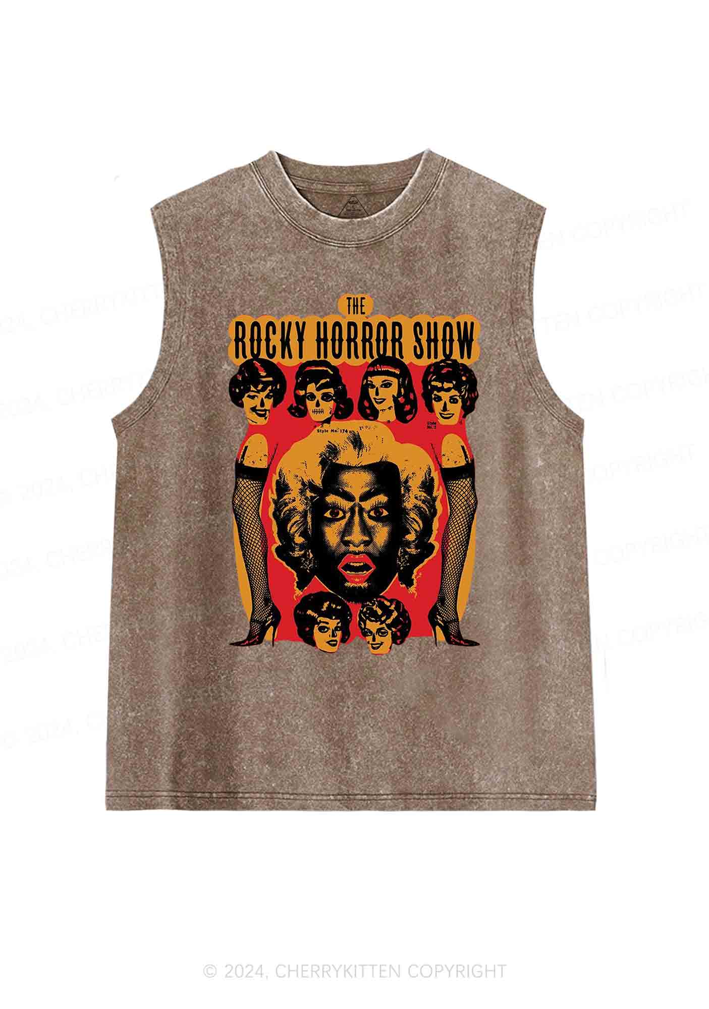 Halloween Rocky Horror Show Y2K Washed Tank Cherrykitten