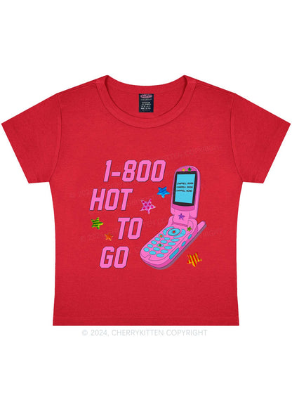 Hot To Go Phone Y2K Baby Tee Cherrykitten