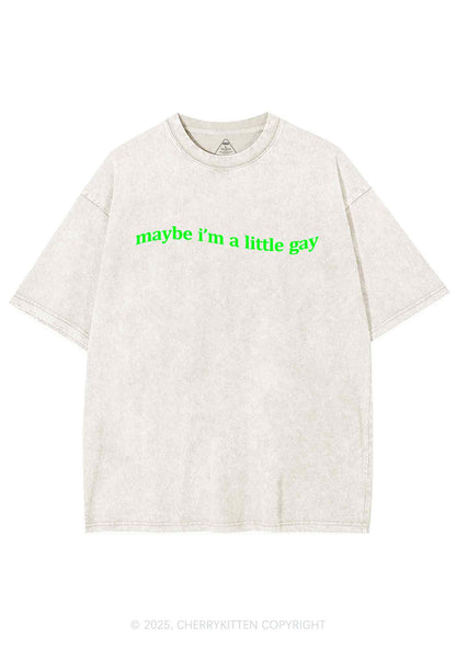 Maybe Im A Little Gay Y2K Washed Tee Cherrykitten