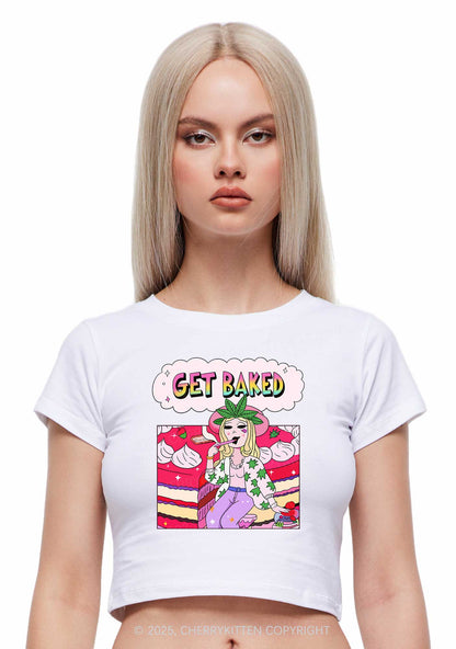 Get Baked Wxxd Y2K Baby Tee Cherrykitten