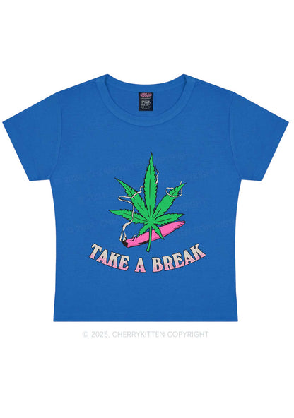 Take A Break Y2K Baby Tee Cherrykitten