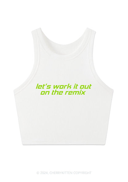 Let's Work It Out Y2K Crop Tank Top Cherrykitten