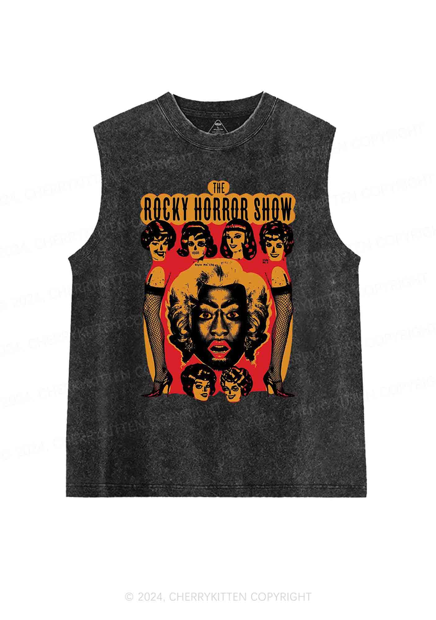 Halloween Rocky Horror Show Y2K Washed Tank Cherrykitten