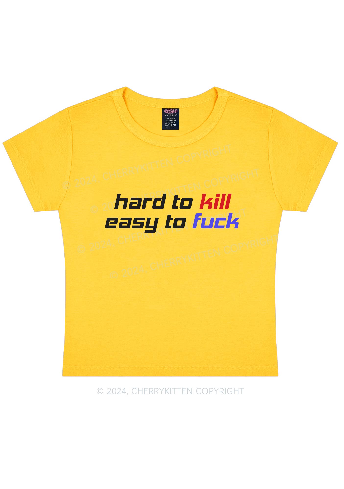 Hard To Kill Y2K Baby Tee Cherrykitten