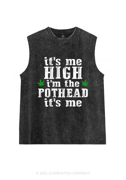 High Pothead Y2K Washed Tank Cherrykitten