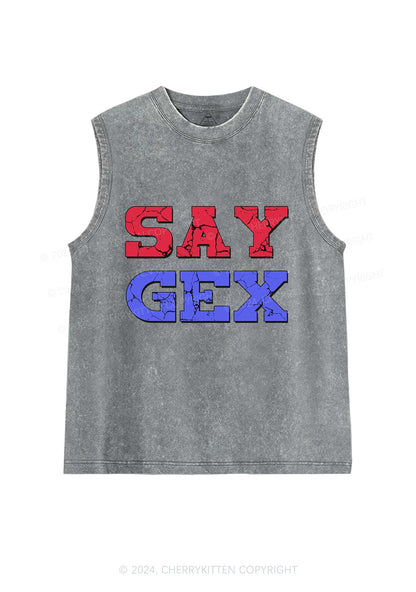 Say Gex Y2K Washed Tank Cherrykitten