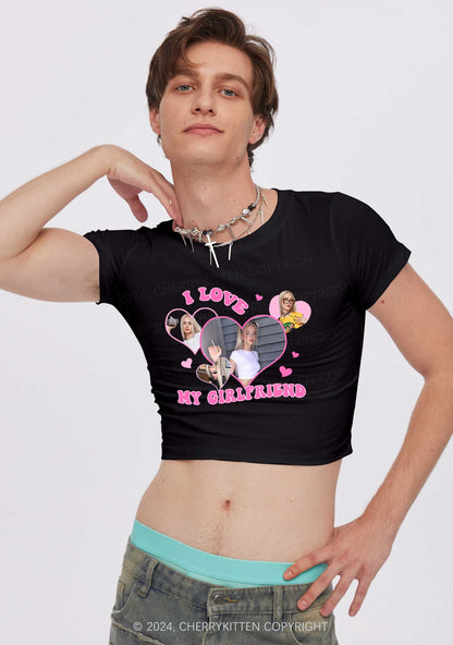 Custom Love My Girlfriend Y2K Valentine's Day Baby Tee Cherrykitten