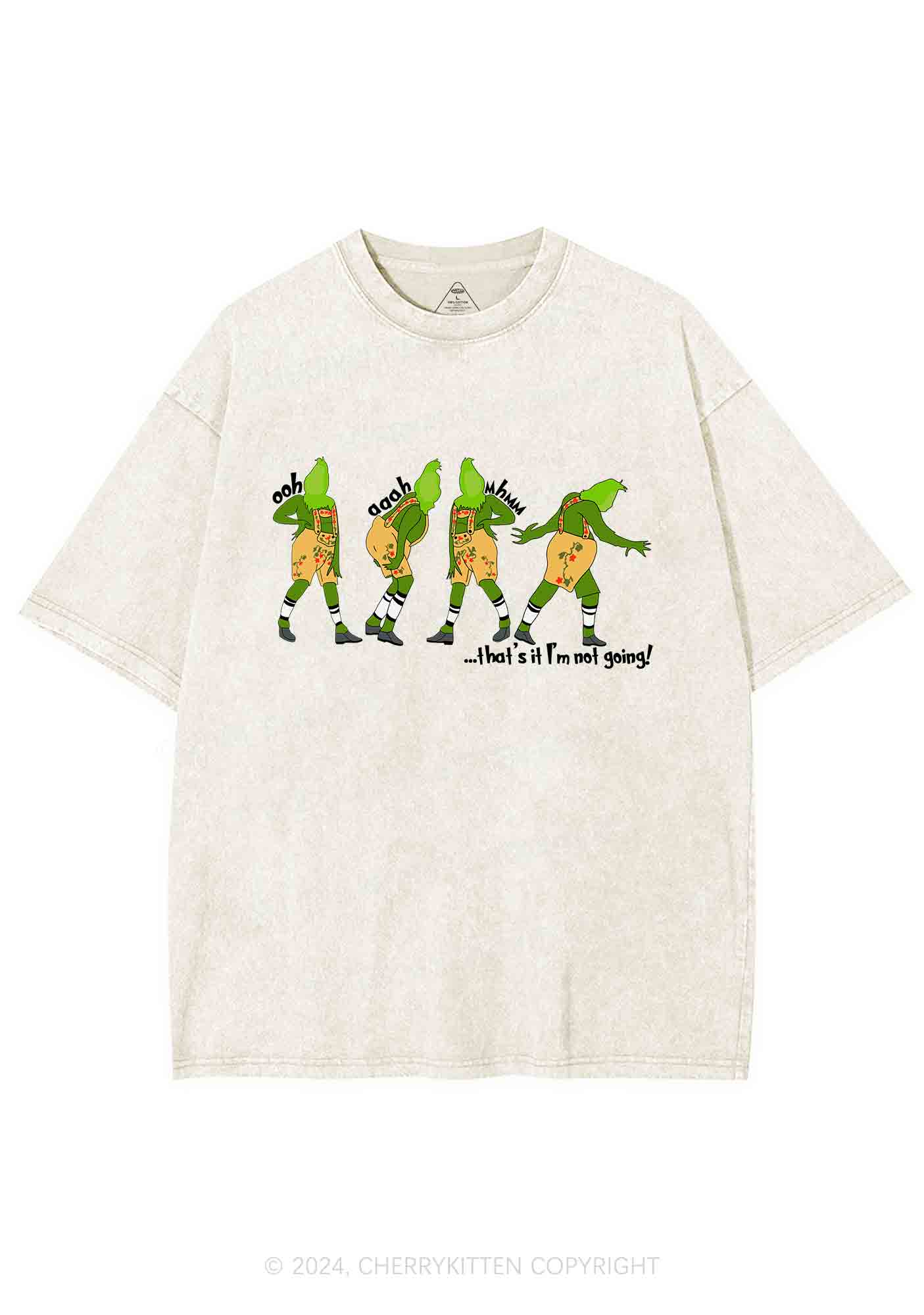 Christmas That's It I'm Not Going Y2K Washed Tee Cherrykitten