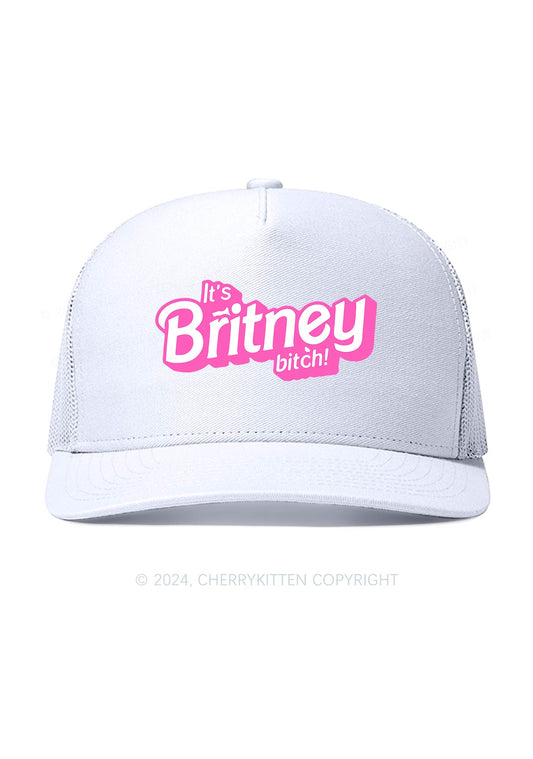 It's Britney Bixch Y2K Trucker Mesh Hat Cherrykitten