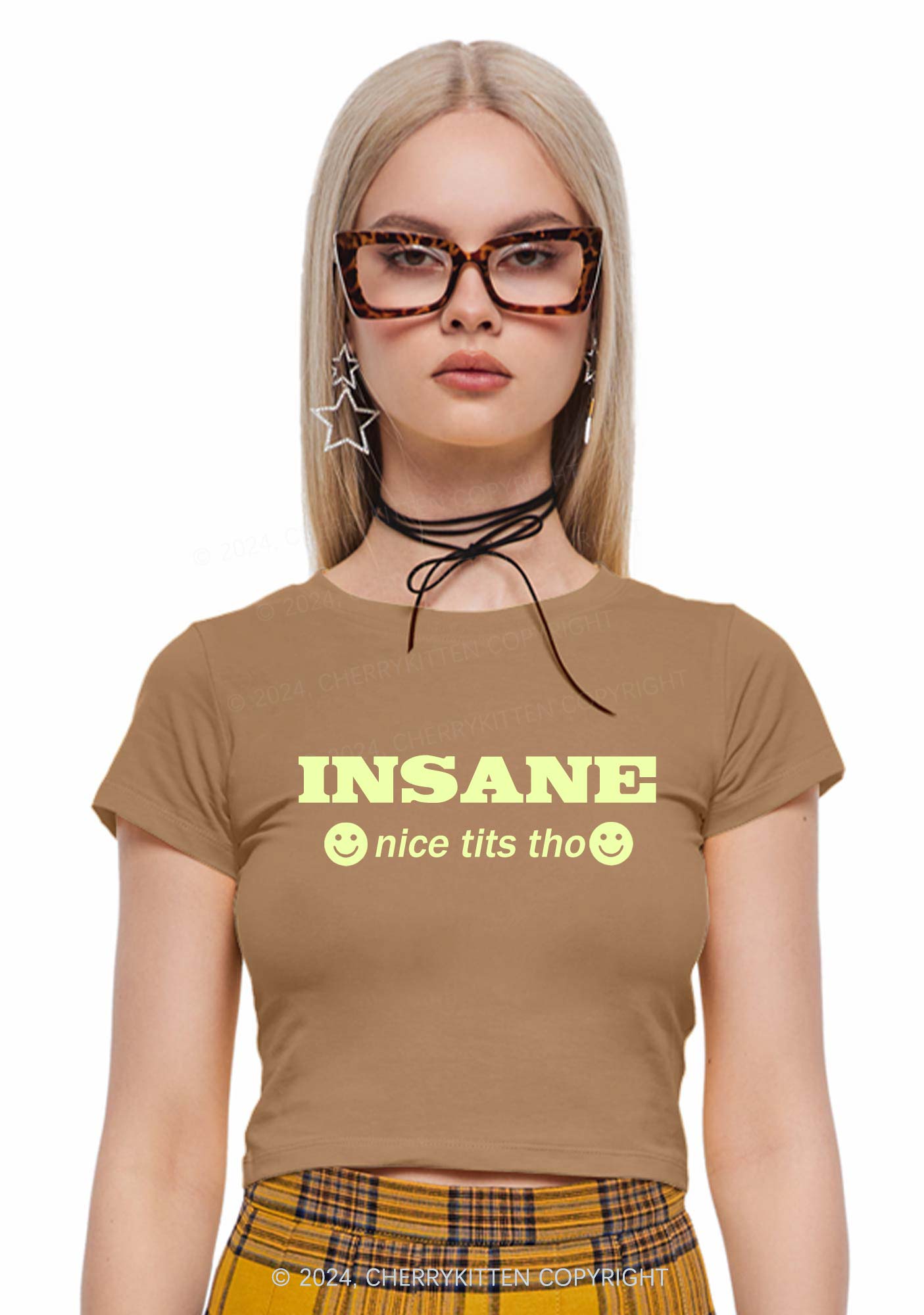 Big Insane Y2K Baby Tee Cherrykitten