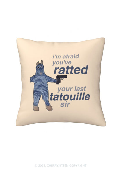 Ratted Last Tatouille Y2K Throw Pillow Cover Cherrykitten