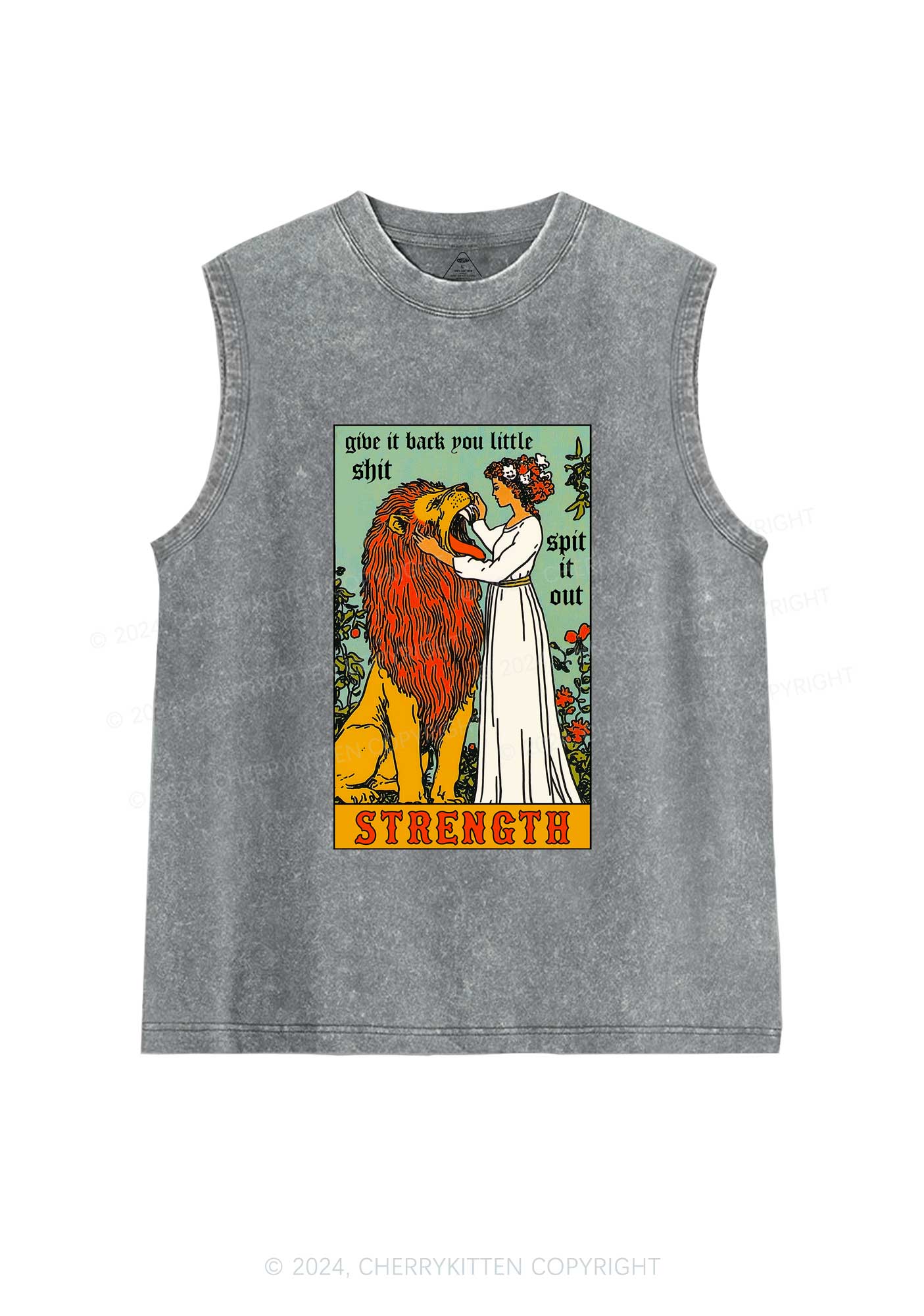 Spit It Out Strength Y2K Washed Tank Cherrykitten