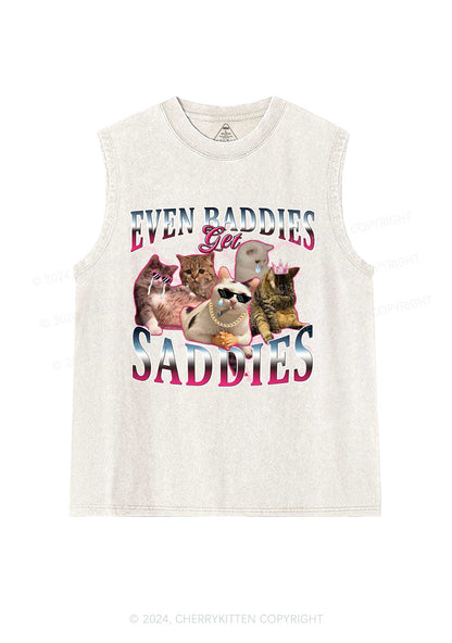 Five Baddie Cats Y2K Washed Tank Cherrykitten