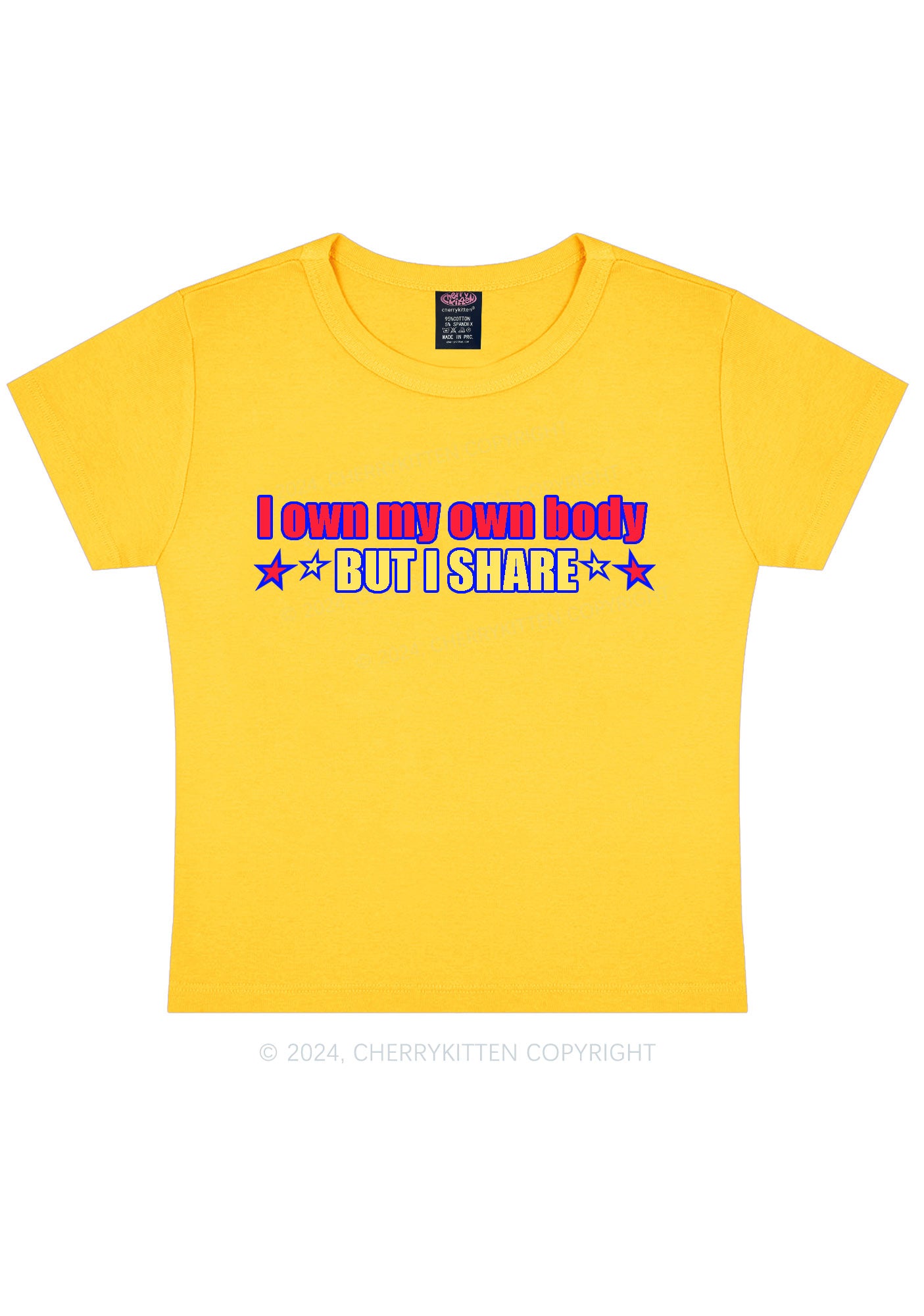 I Own My Own Body Y2K Baby Tee Cherrykitten