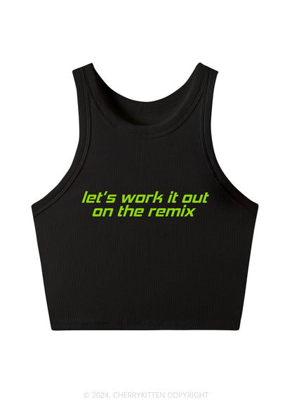 Let's Work It Out Y2K Crop Tank Top Cherrykitten