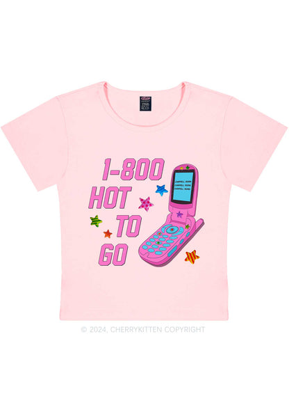 Hot To Go Phone Y2K Baby Tee Cherrykitten