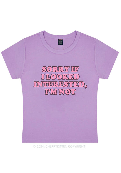 Sorry If I Looked Y2K Baby Tee Cherrykitten