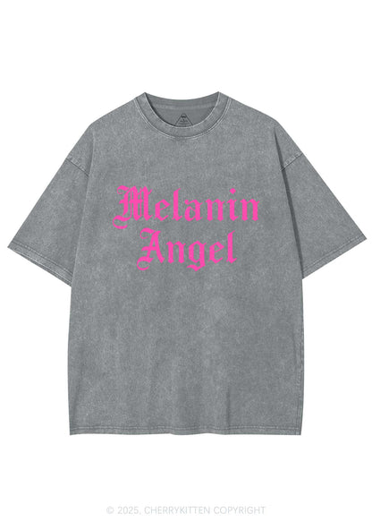 Melanin Angel Y2K Washed Tee Cherrykitten